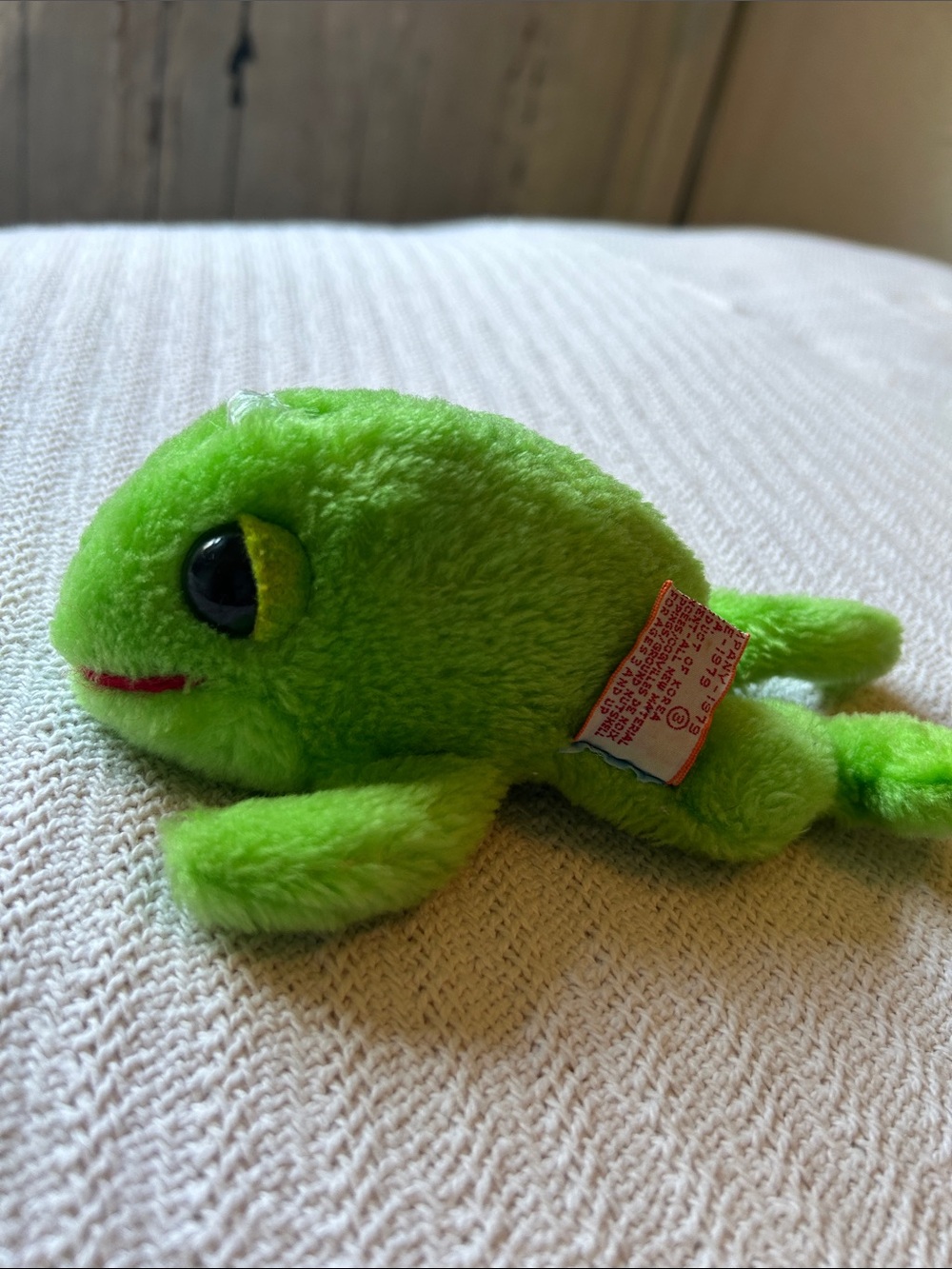 R Dakin & Co 1979 Vintage Green Frog Soft Toy Cuddly Plush Stuffed Animal 7” VTG